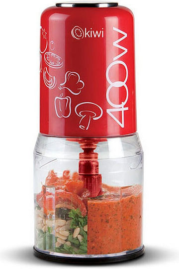 Kiwi S2211859 Mini Tocător Multi 400W Cu Recipient 500ml Roșu