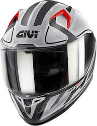 Givi H50.8 Racer Matt Black / Titanium / Silver Κράνος Μηχανής Full Face με Sunvisor
