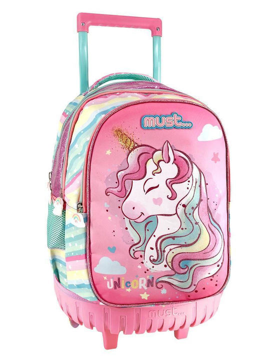 Must Unicorn with 3 Compartments School Bag Trolley Elementary, Elementary Multicolored