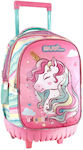 Must Unicorn with 3 Compartments School Bag Trolley Elementary, Elementary Multicolored L34 x W20 x H44cm