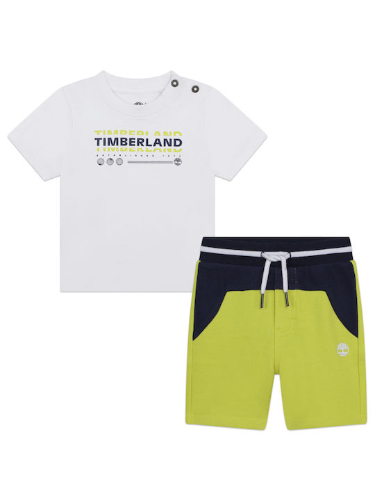 Timberland Kinder Set mit Shorts Sommer 2Stück Weiß