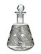 Inart Glass Wine Decanter 23cm with Stopper Silver