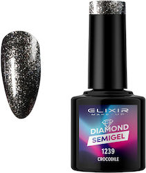 Elixir Diamond Хибриден Лак за Нокти 1239 Croco...