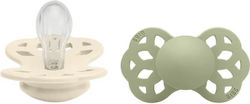 Bibs Infinity Symmetrical Suzete Silicon Ivoriu / Salvie pentru 6-18 luni 2buc