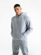 Men's Hooded Sweatshirt Boxraw Johnson - Grey