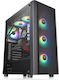 Thermaltake V250 TG ARGB Air Gaming Midi Tower Computer Case with Window Panel Black