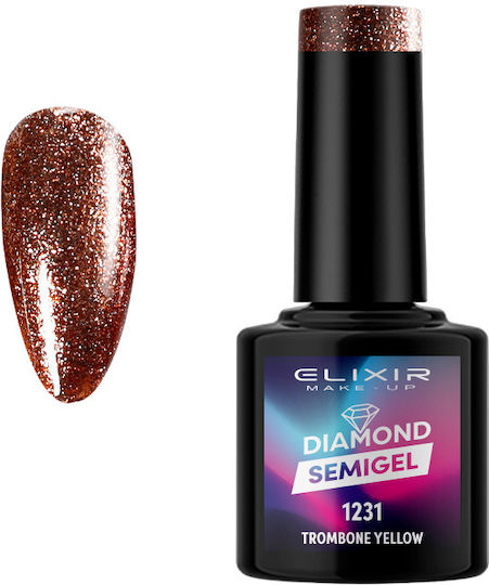 Elixir Diamond Ημιμόνιμο Βερνίκι Νυχιών 1231 με Glitter 8ml