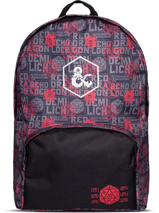 Difuzed Dungeons and Dragons School Bag Backpack Elementary, Elementary Gray