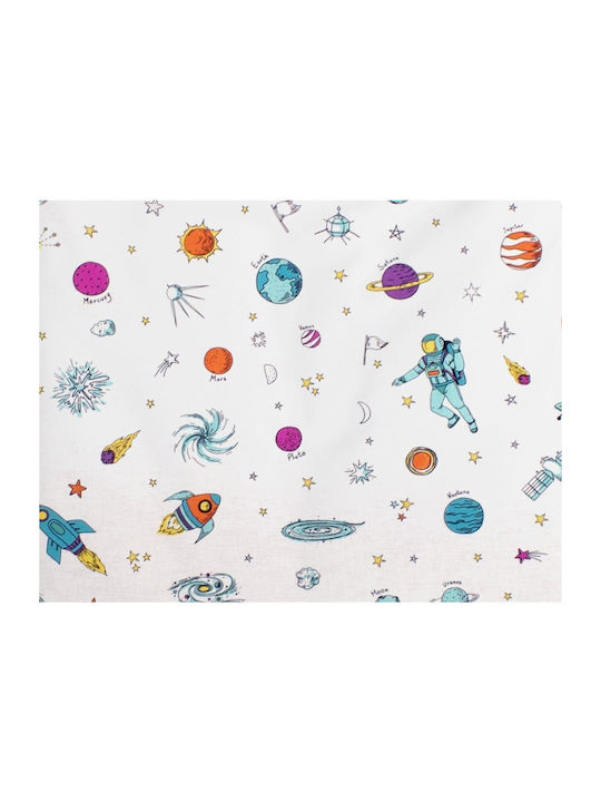 Dimcol Cotton Swaddle Blanket Space 188 White 80x80cm