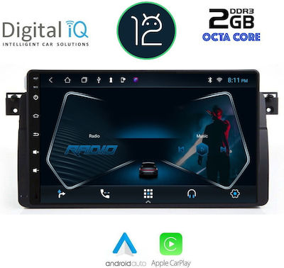 Digital IQ Car Audio System for BMW E46 / Series 3 (E46) / Series 3 E46 1998-2005 (Bluetooth/USB/AUX/WiFi/GPS/Apple-Carplay/CD) with Touch Screen 9"