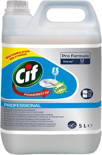 Cif Commercial Dishwasher Liquid Detergent 5lt