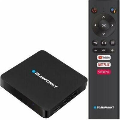 Blaupunkt TV Box B-Stream 4K UHD with WiFi USB 2.0 / USB 3.0 2GB RAM and 8GB Storage Space with Operating System Android and Google Assistant