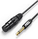 ATC Cablu XLR de sex feminin - 6,3 mm de sex masculin Negru 2m 02.008.0137