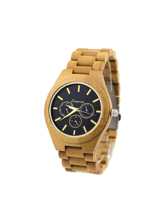 Wooden watch Daponte DAP074B 45mm