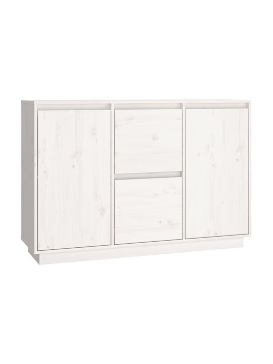 Wooden Buffet with Drawers White L111xW34xH75cm