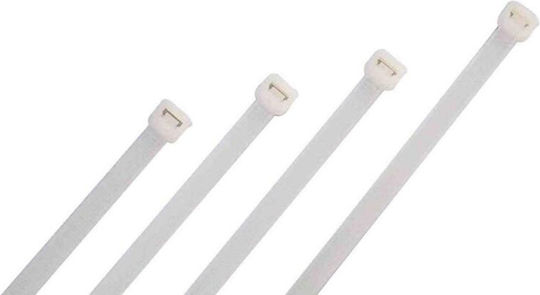 KAL Electronics Δεματικά Καλωδίων Πλαστικά 250mmx4mm σε Λευκό χρώμα (100τμχ) (SZS-4X250/WHITE)