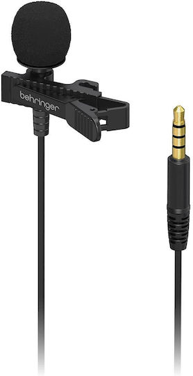 Behringer BC LAV Кондензатор (Малка диафрагма) Микрофон 3.5mm Πέτου, Clip On за Вокали в Черен Цвят