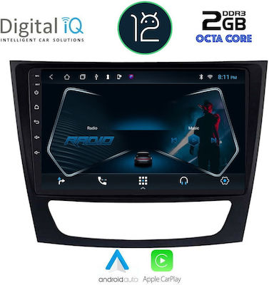 Digital IQ Car Audio System for Mercedes-Benz E Class W211 2003-2009 (Bluetooth/USB/AUX/WiFi/GPS/Apple-Carplay/CD) with Touch Screen 9"