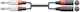 Citronic 26J-2XM075 XLR male to 6.3mm male 0.75m Cable (190.033UK)