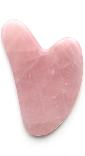Fluff Εργαλείο Gua Sha από Ροζ Χαλαζία 1τμχ
