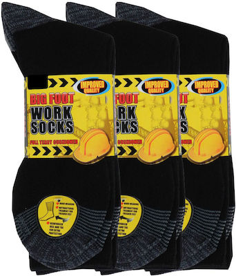 Work Socks Long Hunting Socks Set of 3 Pairs in Black color