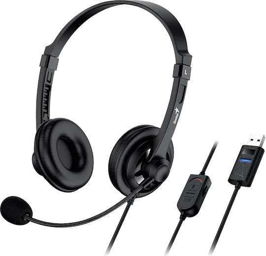 Genius HS-230U On Ear Căști Multimedia cu microfon și conexiune USB-A
