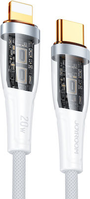 Joyroom S-CL020A3 Geflochten USB-C zu Lightning Kabel 20W Weiß 1.2m