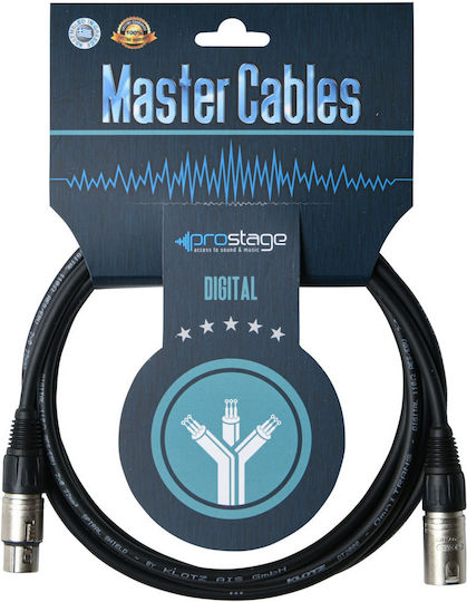 Prostage DMX-05 Cable XLR female - XLR female Μαύρο 5m
