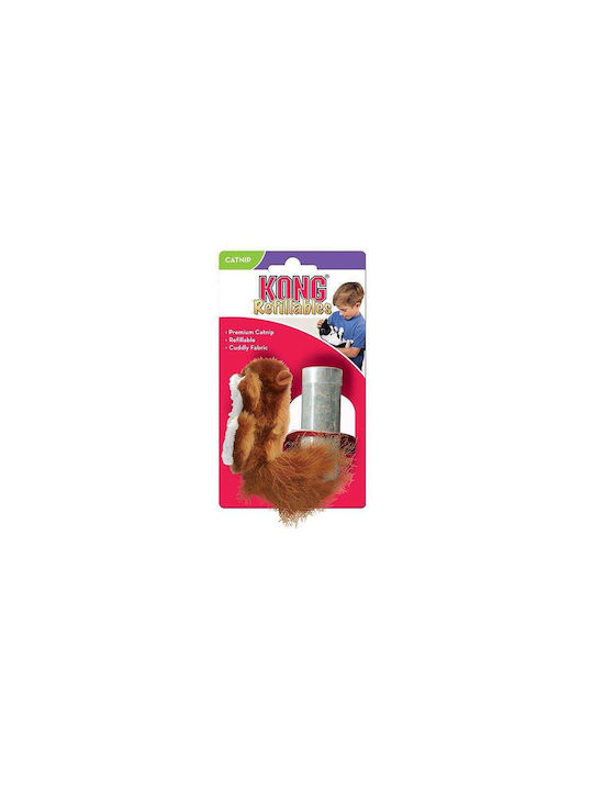 Kong Squirrel Jucărie pentru pisici cu Catnip 10x5x2cm