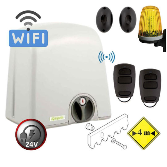 Proteco Strike 6 Wifi Set Motor pentru ușă de garaj culisantă până la 600kg Agățător din metal
