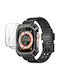 Supcase Unicorn Beetle Pro & Tempered Glass Μεταλλική Θήκη σε Μαύρο χρώμα για το Apple Watch Ultra 49mm