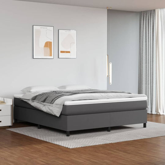 Bed Base Queen Size Gray 160x200x25cm