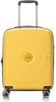 RCM 140 Cabin Travel Suitcase Hard Yellow with 4 Wheels Height 55cm.