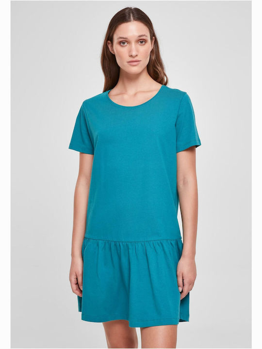 Urban Classics Sommer Mini Kleid Watergreen