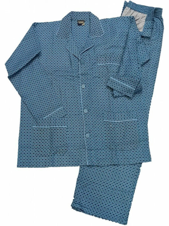 Lion De iarnă Pijama de bărbați Albastră