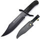WithArmour Bowie Μαχαίρι Μαύρο σε Δερμάτινη Θήκη