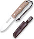 Joker Trampero Micarta Нож За Survival Бежов В Кожен Калъф