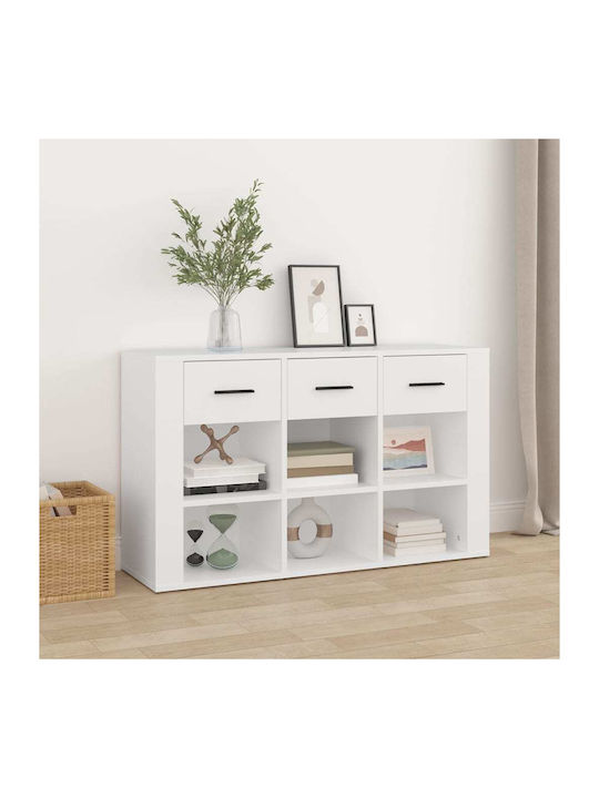 Sideboard Wooden with Drawers White 100x30x59.5cm