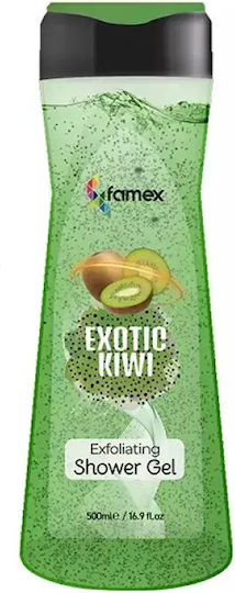 Famex Exotic Kiwi Gel De Duș Cu Miros De Fructe Tropicale 500ml