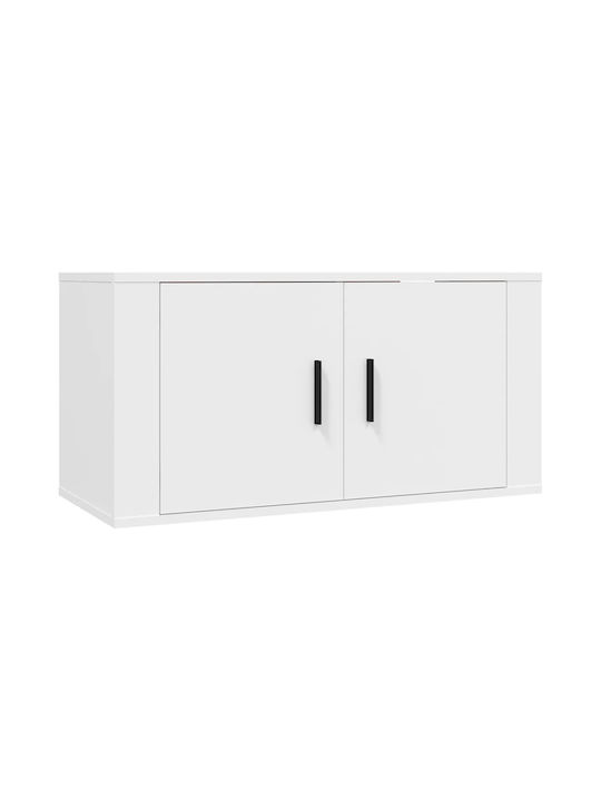 Particle Board TV Furniture White L80xW34.5xH40cm