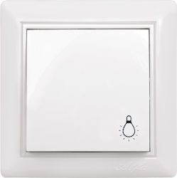 IlluminON Illuminon Alfa Бутонен Превключвател За Стълбище С Бяла Рамка