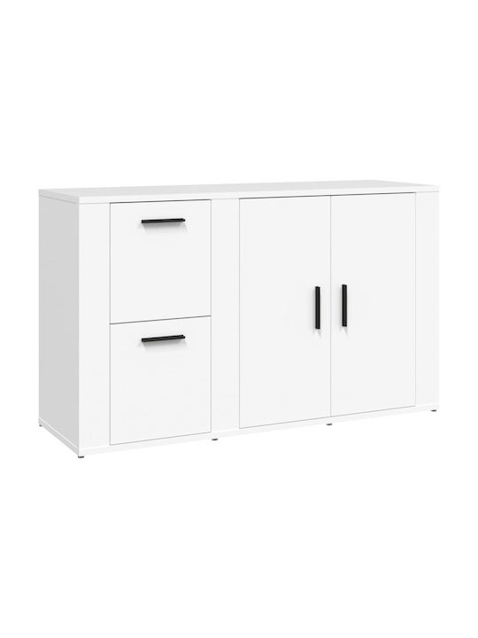 Wooden Buffet with Drawers White L100xW33xH59.5cm