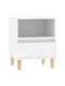 Wooden Bedside Tables 2pcs White 40x35x50cm