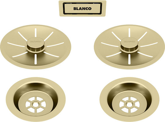 Blanco Βαλβίδα Νεροχύτη με Υπερχείλιση Χρυσή
