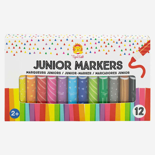 Tiger Tribe Junior Маркери за рисуване Дебели Комплект 12бр