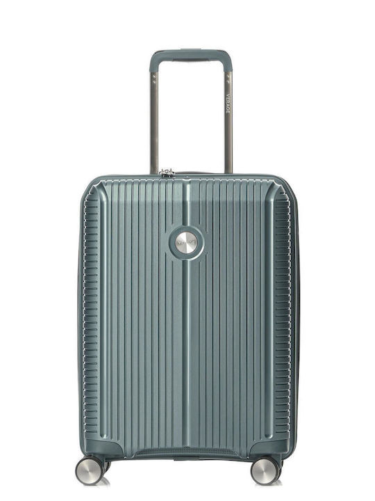 Verage Rome Cabin Travel Suitcase Hard Green with Wheels Height