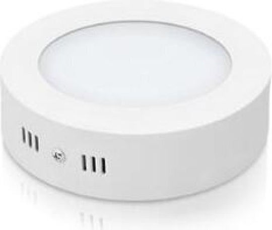 Fos me Στρογγυλό Εξωτερικό LED Panel 12W με Θερμό Λευκό Φως 3000K 17εκ.
