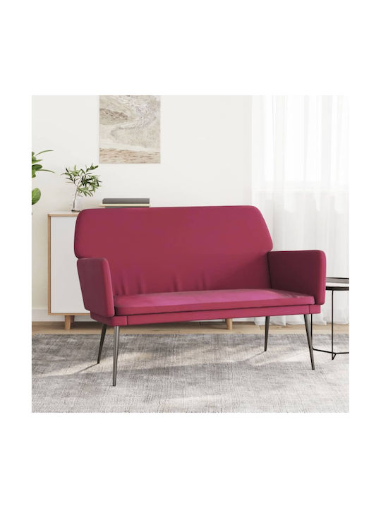 Two-Seater Velvet Burgundy Sofa 108x79x79 cm