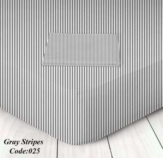 My Home Luxury Bettlaken Semi-Doppel mit Gummiband 120x200cm. Gray