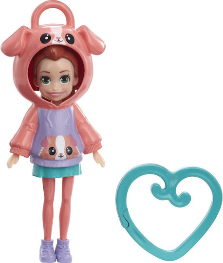 Mattel Miniature Toy Puppy Polly Pocket Hoodie Buddy - Puppy Doll 10cm